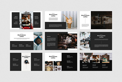 Black Honey - Coffee Google Slides Template #4 app branding design graphic design illustration logo typography ui ux vector