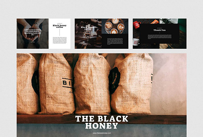 Black Honey - Coffee Google Slides Template #6 app branding design graphic design illustration logo typography ui ux vector