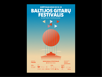 Baltic Guitar Festival baltic design festival graphic design guitar illustration minimal poster poster design poster layout