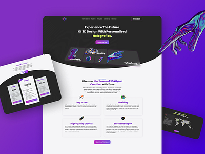 Landing Page Design for Alternative 3d landing page landing page design product design ui ux uxui website design