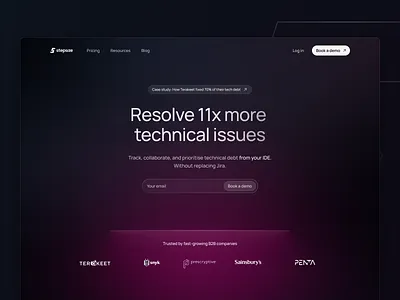 🔮 Landing Page Redesign for Stepsize ai design ai product ai ui redesign saas startup web design