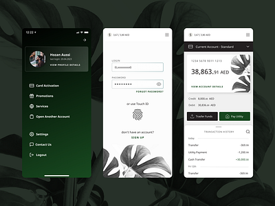 Banking App Concept banking branding colors finance ios mobile mobile app touch transactions ui