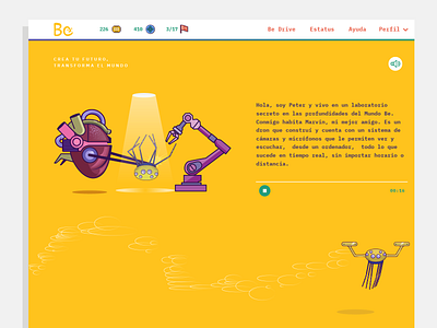 Be | Characters design educational platform illustration ui vector web web design webdesign website