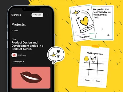 Significa on mobile. animation clean design easter eggs illustration interaction mobile mobile design significa ui ux