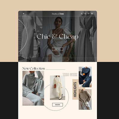 Online Thrift Store Website Concept branding clothing dailyui design ecommerce ecommercedesign figma graphic design onlinestore ui ux