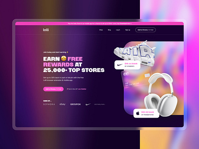 Lolli - Landing Page Design design figma hero landing page ui ui design ui ux user interface ux web design