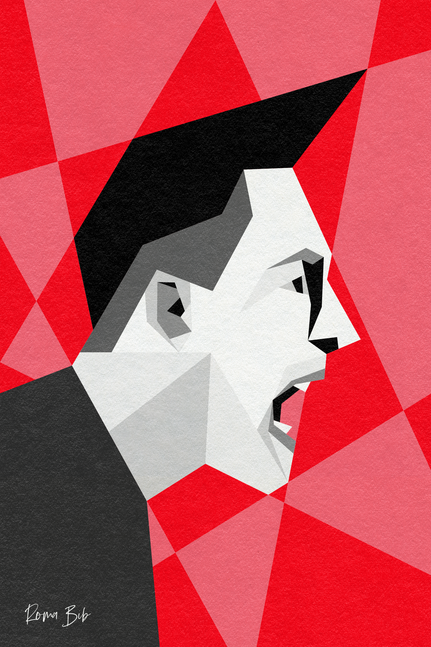 cadiaN abstract art digital art geometric illustration portrait poster