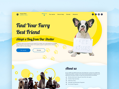 Website For A Dogs Shelter design typography ui ux