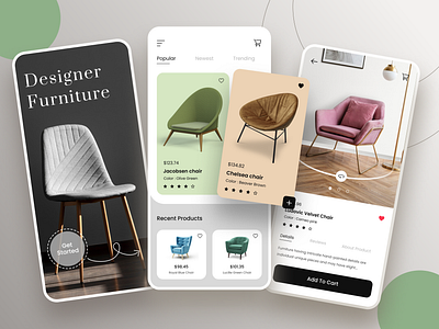 Furniture eCommerce App app design ecommerce app furniture app furniture ecommerce app furniture store app mobile app design shopping app ui ui design uiux ux