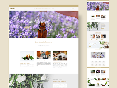 Essential Oil E-commerce Website Design design ui ux web design