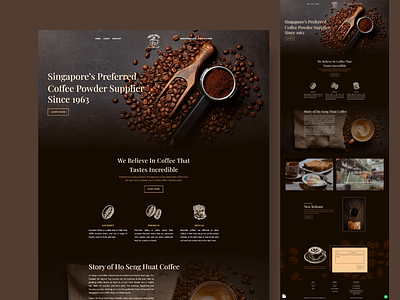 Coffee Story Website Design coffee design landing page ui ux web web design web ui