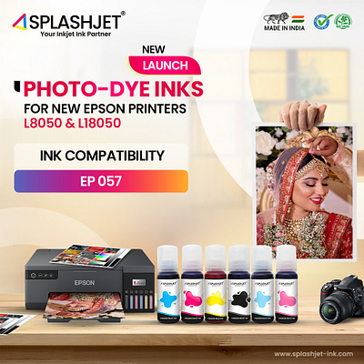 Photo Dye Ink for Epson L8050 cartridge dye ink epson inkjet ink new launch photo printing ink splashjet ink