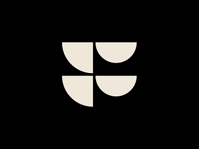 Geometric Abstract F Lettermark abstract logo agency brand identity branding circles design f f lettermark f logo geometric logo icon lettermark logo mark minimalist monogram symmetric tech type typography