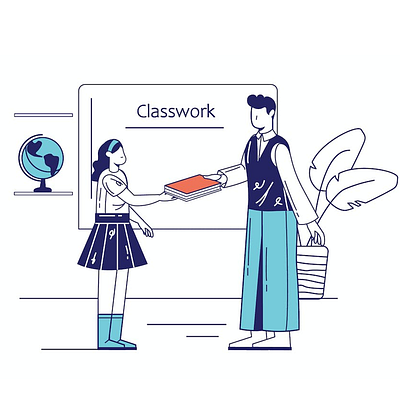 Learning 2d digitallearning education elearning flat homework illustration knowledge learning man onlinecourses onlinelearning school studentlife studying teaching woman