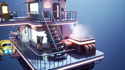 Cloud 66 Tutorial 3d blender diorama game game design game level lowpoly process render tutorial unreal engine