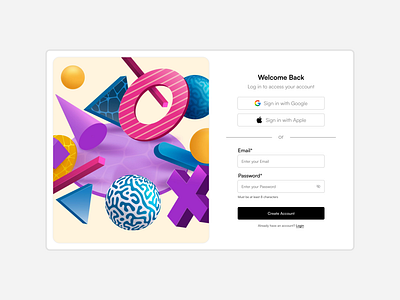 Sign Up Page | UI Design 3d animation app branding daily ui design graphic design illustration login page logo motion graphics signup page ui ux vector website design