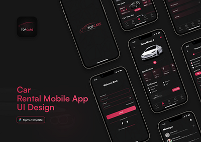 Car Rental App UI Design adobexd appdesign design figma figmadesign graphic design mobileapp ui uidesign ux