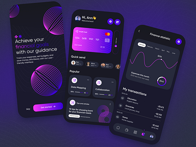 Finance app abstract app banking design figma finance financial gradient money ui ux