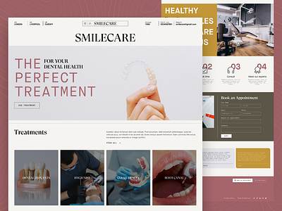 SMILECARE - Dental Landing Page Design best website ui branding dental websites design graphic design illustration landing page design logo smile ui uiux webdesign website design