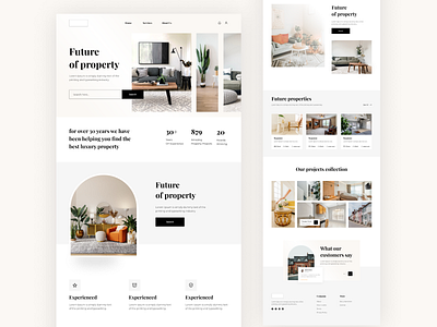 Luxury Real Estate Landing Page commerce design estate home illustration interior luxury property real estate ui ux web