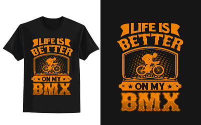 Bicycle/Cycle/Cycling/Bmx T-shirt Design bicycle bmx bmx t shirt design branding clothing custom t shirt design cycle cycling design eye catching t shirt graphic design illustration life is better logo t shirt t shirt design tshirt ui