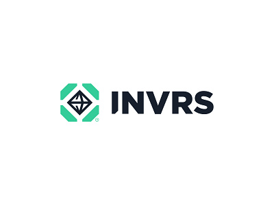 INVRS Logo redesign diamon finance fintech icon investing logo design mark security symbol trademark