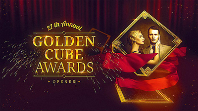Golden Cube - Awards Pack (AE Template) aftereffects awards brand broadcast cinematic corporate design event intro logo motiondesign motiongraphics opener pack production promo slideshow social template titles