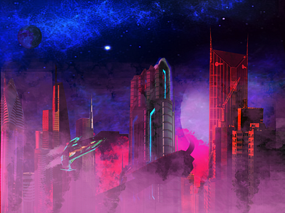 Galactic City art fanart galactic city graphic design illustration