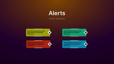 Notification Alerts - UI/UX elements design figma game design graphic design gta roleplay ui ux