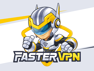 Mascot Design for FasterVPN brand hero brand mascot business mascot character identity character logo mascot mascot identity startup mascot tech mascot vpn logo vpn mascot zombillustrator