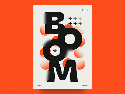 Poster with Oddval / 01 boom circles font glassmorphism graphic design illustration letters odd poster poster design print type typedesign typography