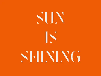 Sun is shining ☀️ after effects animated animography bob marley font sun type typeface typography