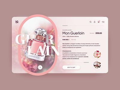 Guerlain design drawingart fragnance perfume responsive ui ux web website