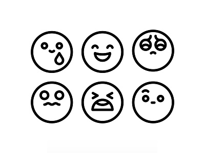 Emojis characters confusion emojis emoticons emotions expressions faces fear happiness icon design icons smile smiley