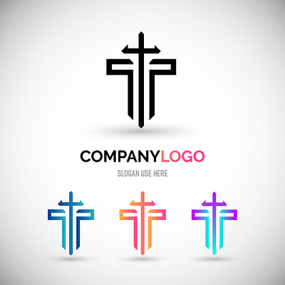 Modern Minimalist Sword Church Logo Design abstract logo branding church logo colorful logo custom logo design graphic design illustration modern minimalist logo sword logo