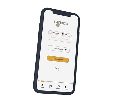 HOTEL LAOBIZA app design logo typography ui ux