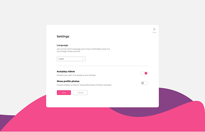 SETTING POP-UP design pop up settings typography ui ux