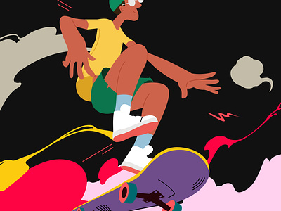 Skateboarding animation character design character illustration design graphic design illustration skateboard vector