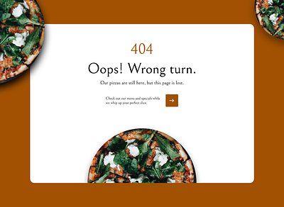 404 error page for a pizza shop 404 404 error aesthetic bold design pizza pizzashop ui user interface