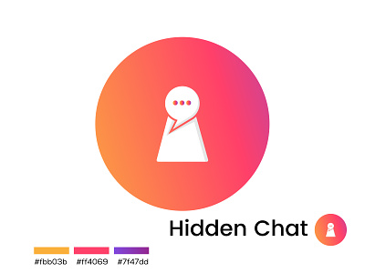 Hidden Chat Logo brand identity chat icon chat logo creative logo graphic design hidden chat logo lock icon logo logo branding logo design minimal logo modern logo unique logo
