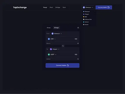 DEX - Bridge app design ui ux