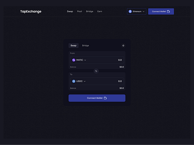TapExchange - Swap UI app design ui ux