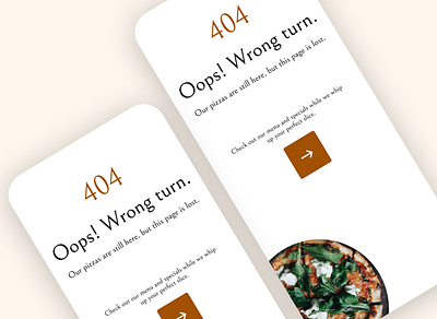 404 error page for a pizza shop 404 404 eror aesthetic bold design figma mobile pizza pizzashop ui uidesign user interface