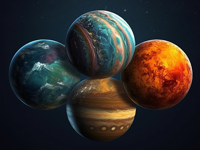 ExoPlanets Cluster branding graphic design illustration website design