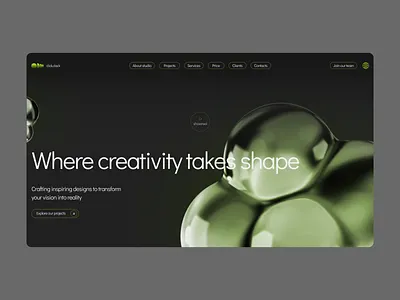 Click.Clack - digital studio cms concept design digital studio figma landing page modern portfolio studio ui ux web design