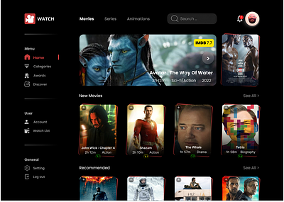 Online Movies Platform Concept Design ui concept web