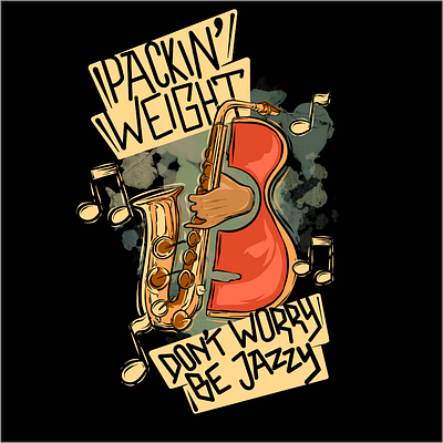 Packin Weight #3rd artwork clothing design hand drawn illustration jazz merchandise music music merchant relax streetwear