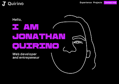 Software developer personal portafolio illustration landing page logo