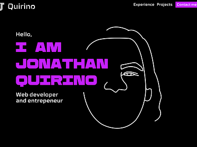Software developer personal portafolio illustration landing page logo