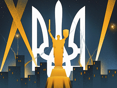 THE WAR IS ON illustration kyiv minimal ukraine war